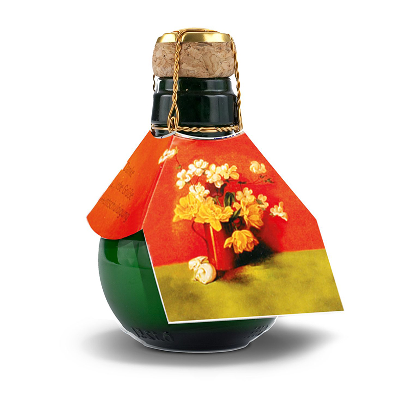 Kleinste Sektflasche der Welt Blumengesteck, 125 ml