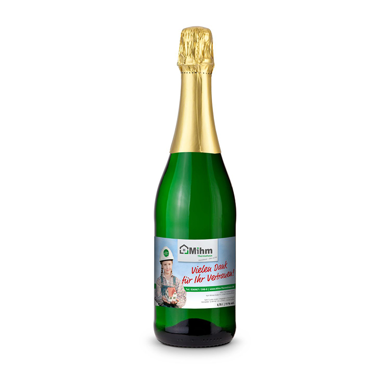 Sekt Cuvée - Flasche grün, 0,75 l