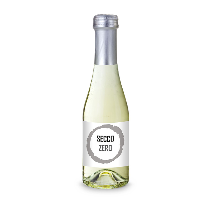 Secco ZERO, alkoholfrei - Flasche klar - Kapsel silber, 0,2 l