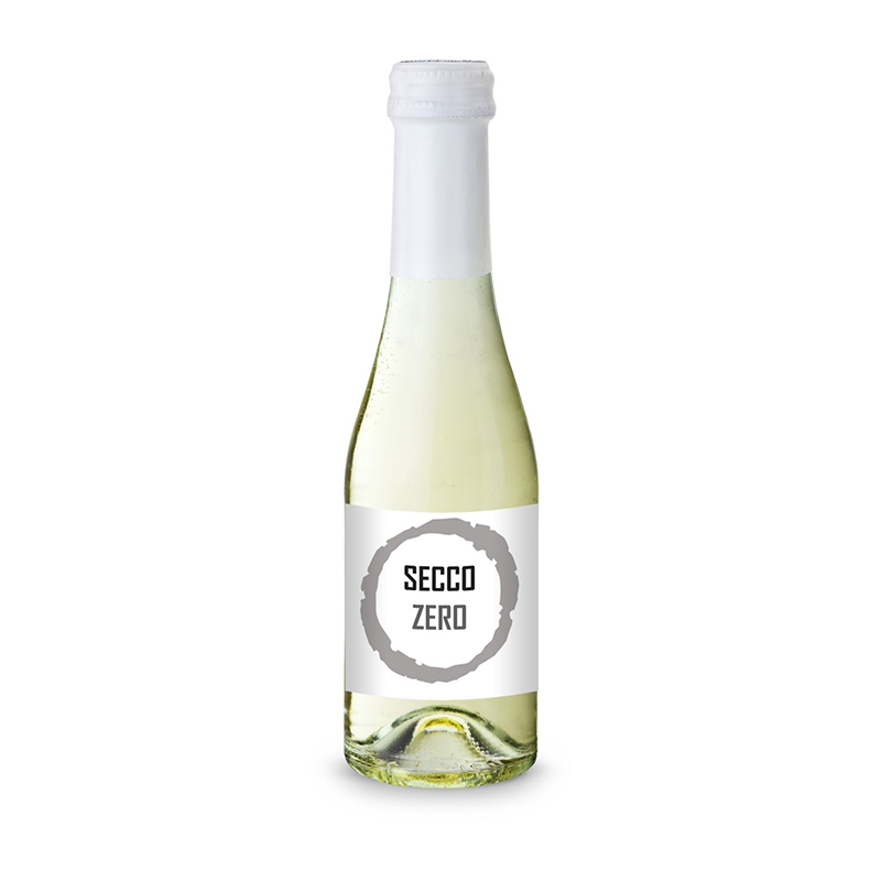 Secco ZERO, alkoholfrei - Flasche klar - Kapsel weiß, 0,2 l
