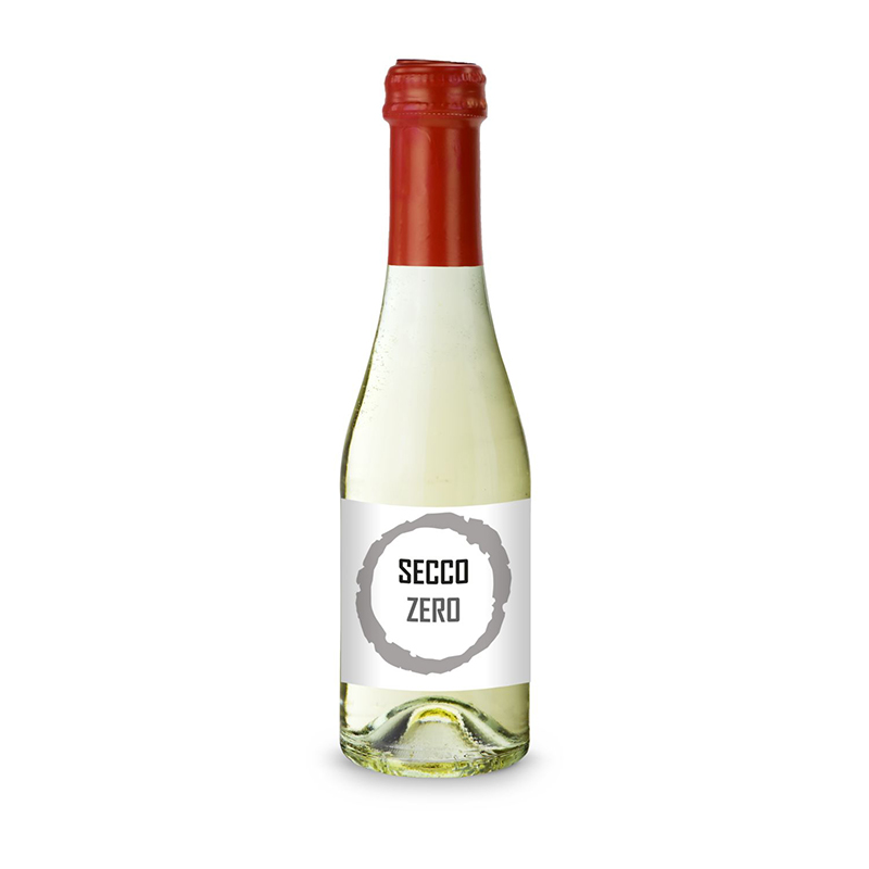 Secco ZERO, alkoholfrei - Flasche klar - Kapsel rot, 0,2 l