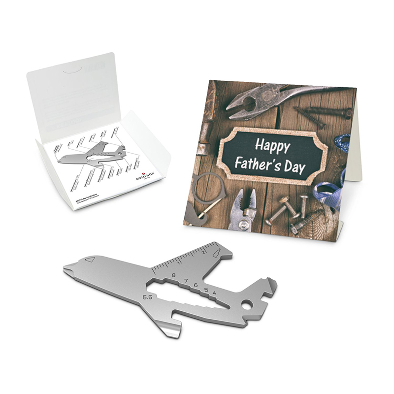 ROMINOX® Key Tool Airplane (18 Funktionen) Happy Father's Day
