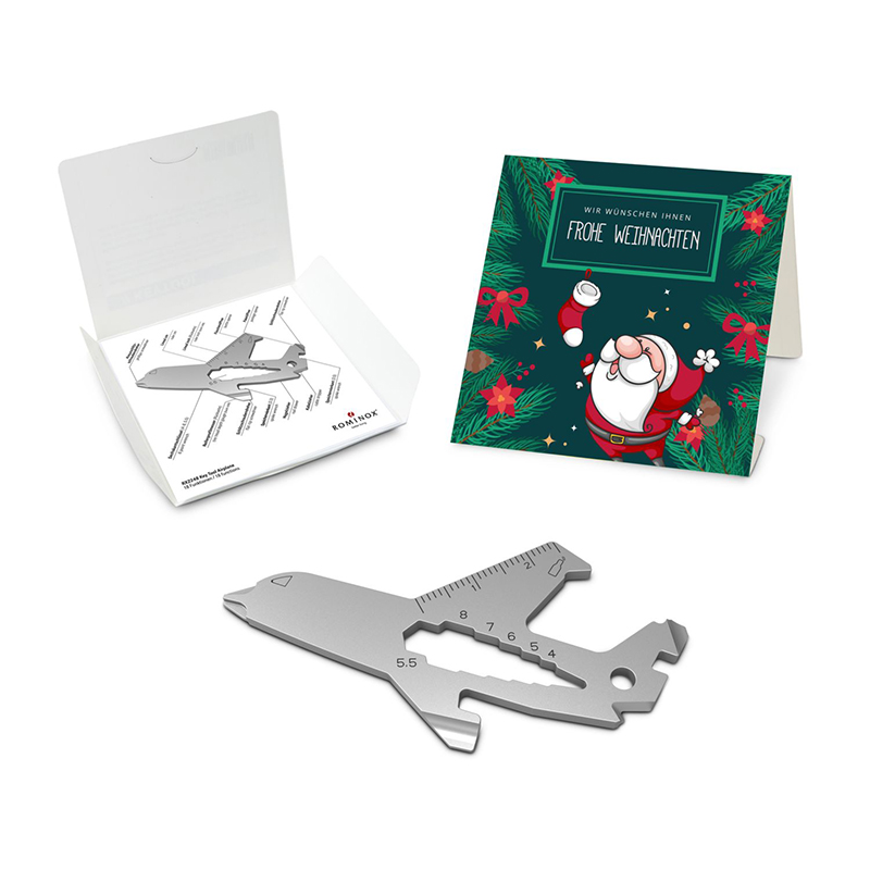 ROMINOX® Key Tool Airplane (18 Funktionen) Frohe Weihnachten