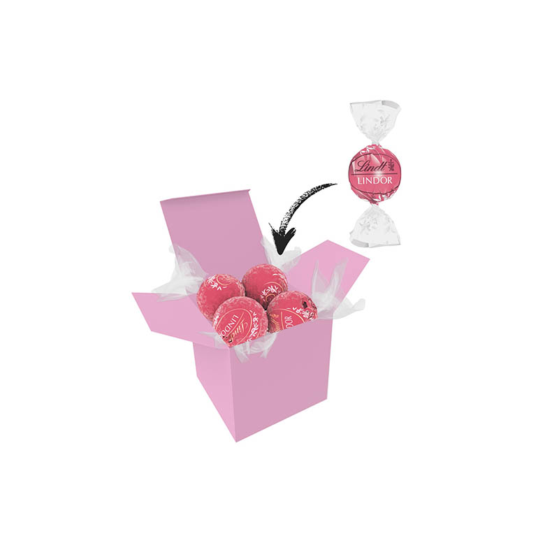 Color Lindor Box - Rosa - Erdbeer-Sahne