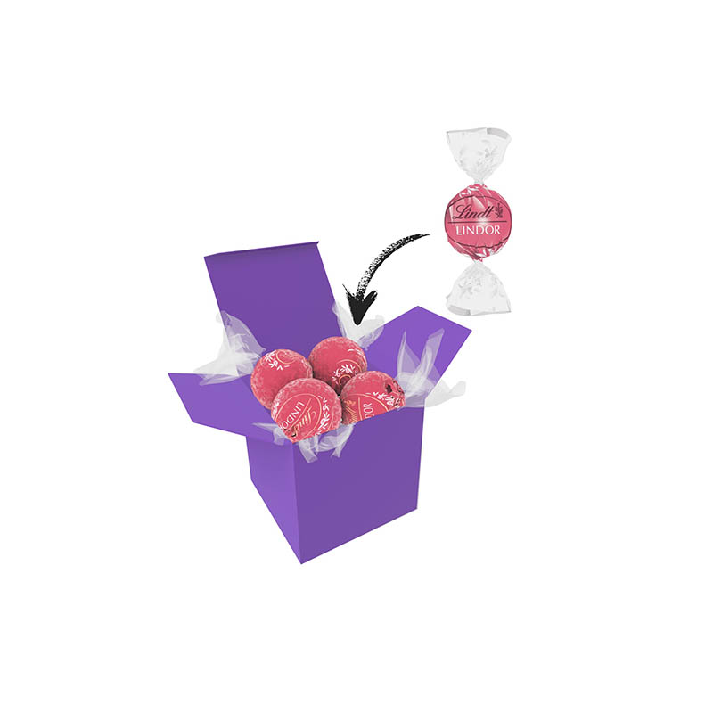 Color Lindor Box - Lila - Erdbeer-Sahne