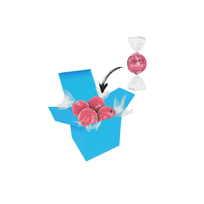 Color Lindor Box - Hellblau - Erdbeer-Sahne