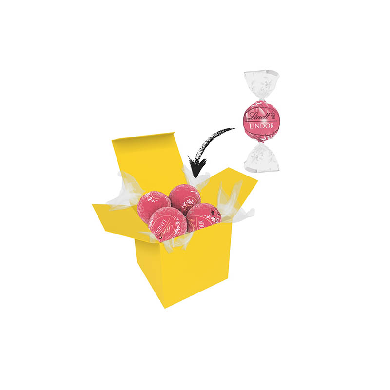 Color Lindor Box - Gelb - Erdbeer-Sahne