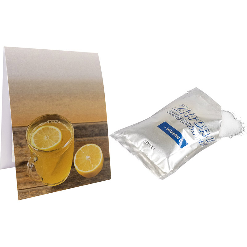Klappkärtchen Heiße Zitrone, 1-4 c Digitaldruck inklusive