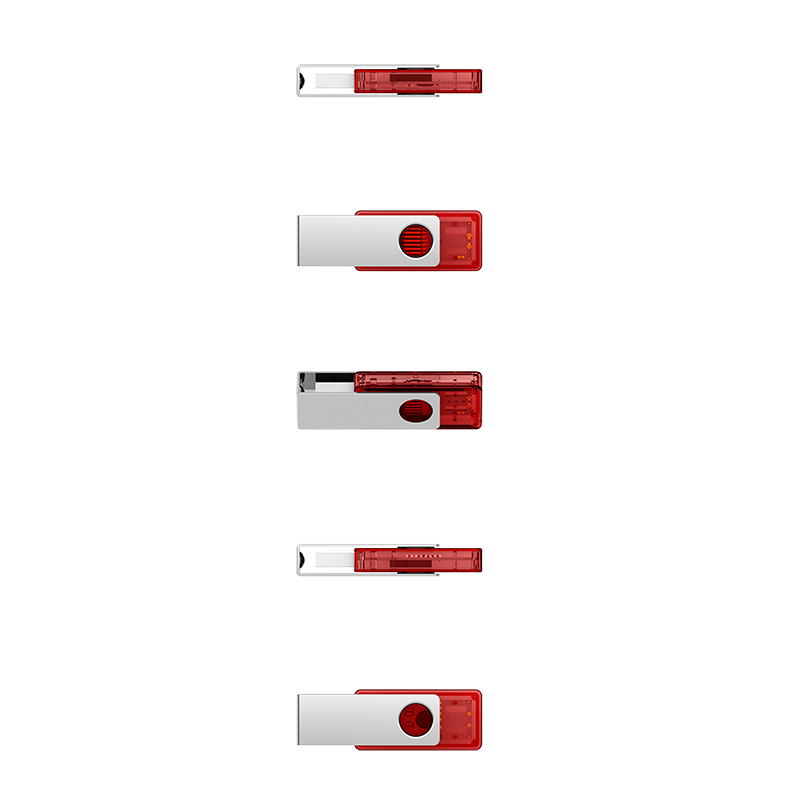 Klio-Eterna USB-Speicher mit drehbarem Schutzbügel Twista transparent Mc USB 2.0