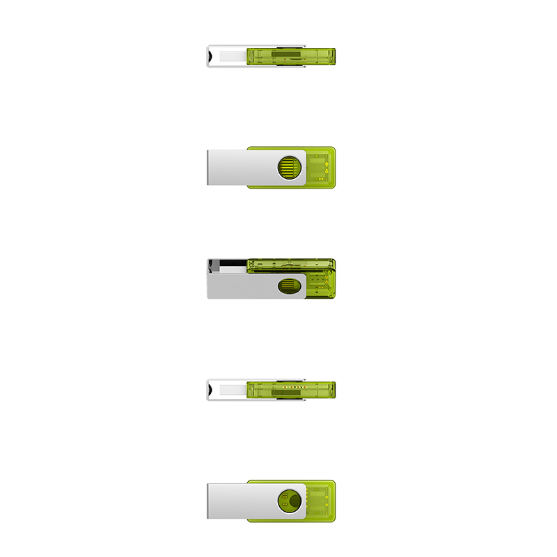 Klio-Eterna USB-Speicher mit drehbarem Schutzbügel Twista transparent Mc USB 2.0