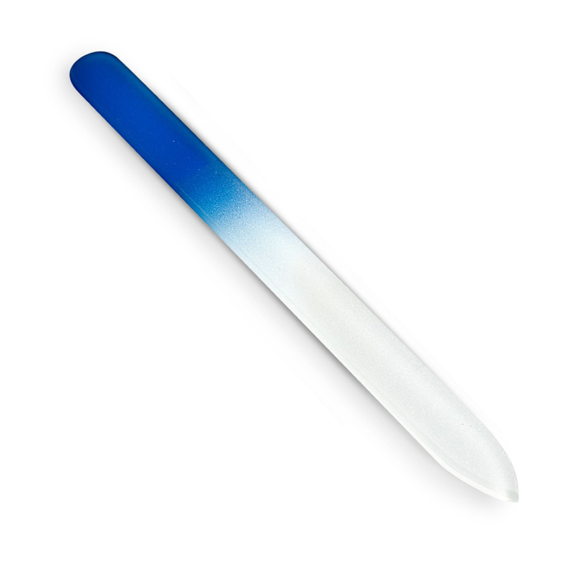 Premium-Glasnagelfeile, geätzt - blau transparent