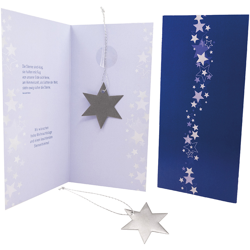 Weihnachtskarte Himmelslicht, 1-4 c Digitaldruck inklusive, ohne Kuvert