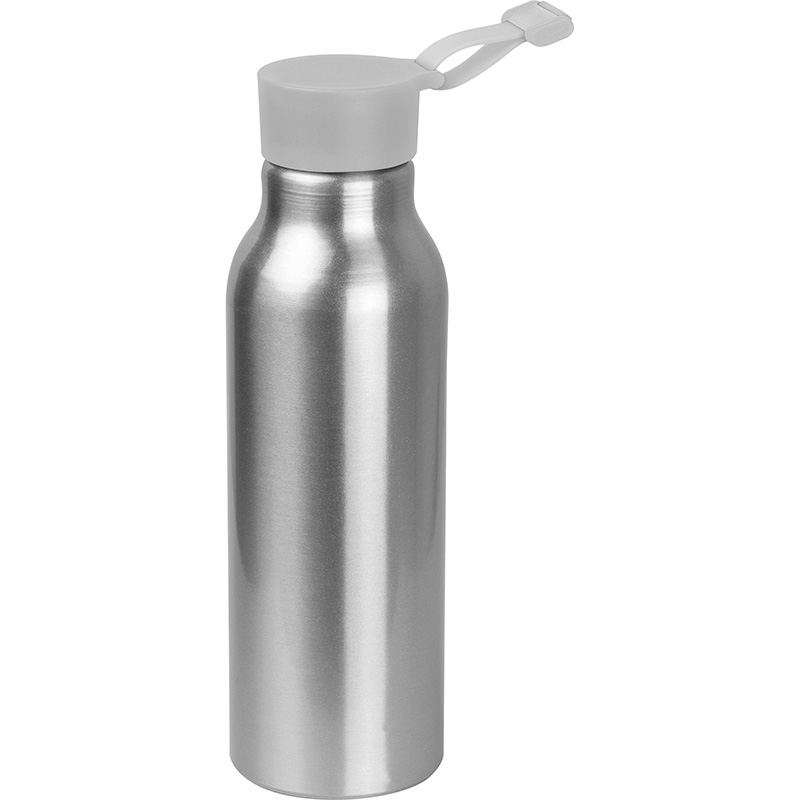 Trinkflasche aus Aluminium mit Silikondeckel, 600 ml