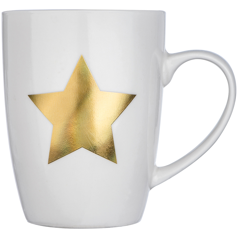 Tasse mit Stern Aufdruck aus Porzellan, 300 ml