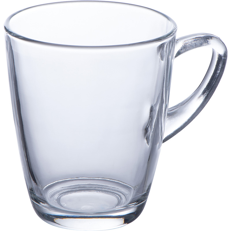 Tasse aus Glas mit einem Füllvermögen von 320 ml