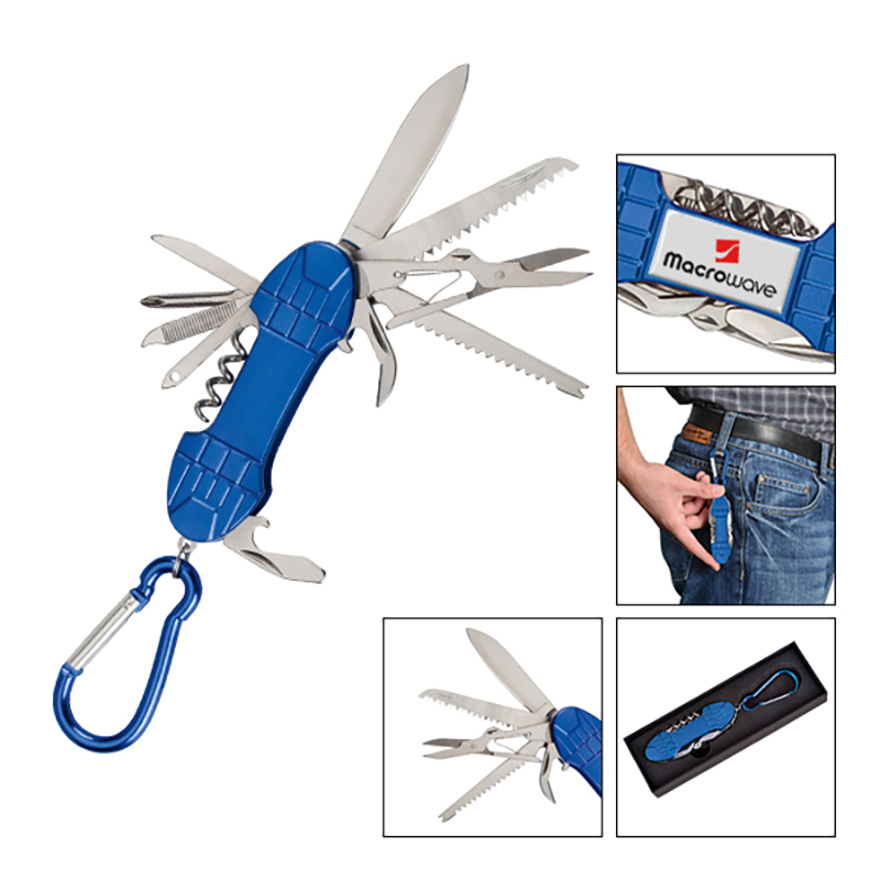 Multifunktions-Taschenmesser Spina blau