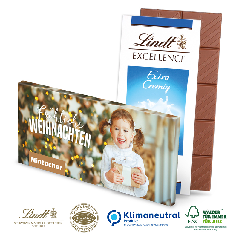 Schokoladentafel Excellence von Lindt, Klimaneutral, FSC®