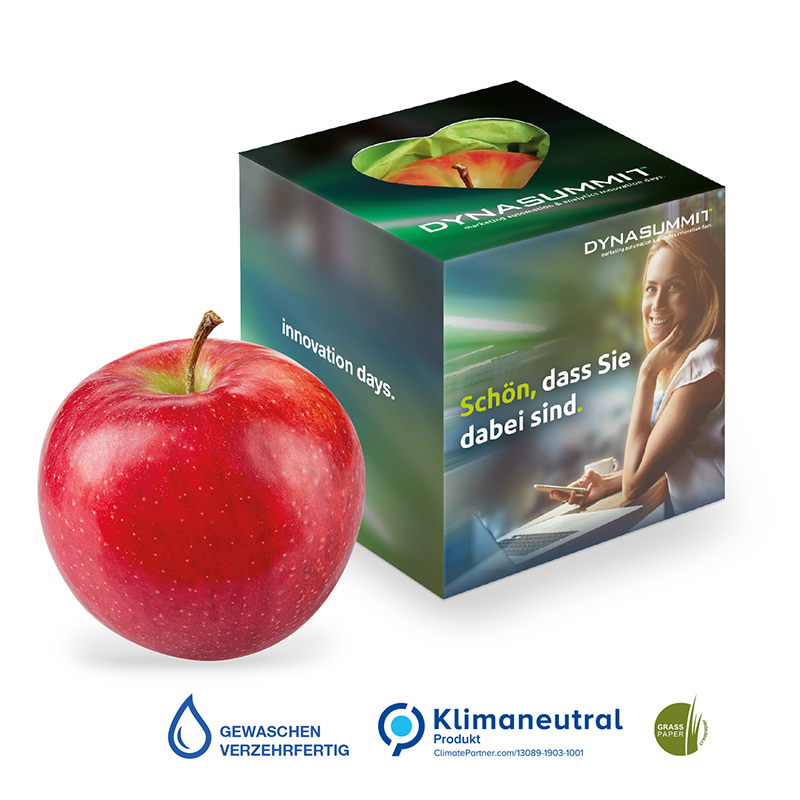 Werbe-Apfel in Promotion-Box, Klimaneutral, FSCÂ®