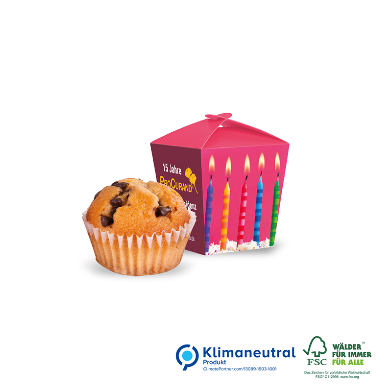 Muffin Mini in Promotion-Verpackung Style, Klimaneutral, FSC®