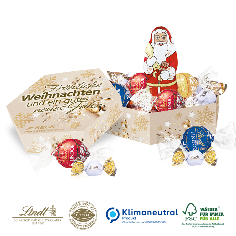 Süße Präsentbox Weihnachten Maxi, Klimaneutral, FSC®