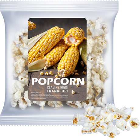 Popcorn süß, ca. 10g, Express Maxi-XL-Tüte mit Etikett