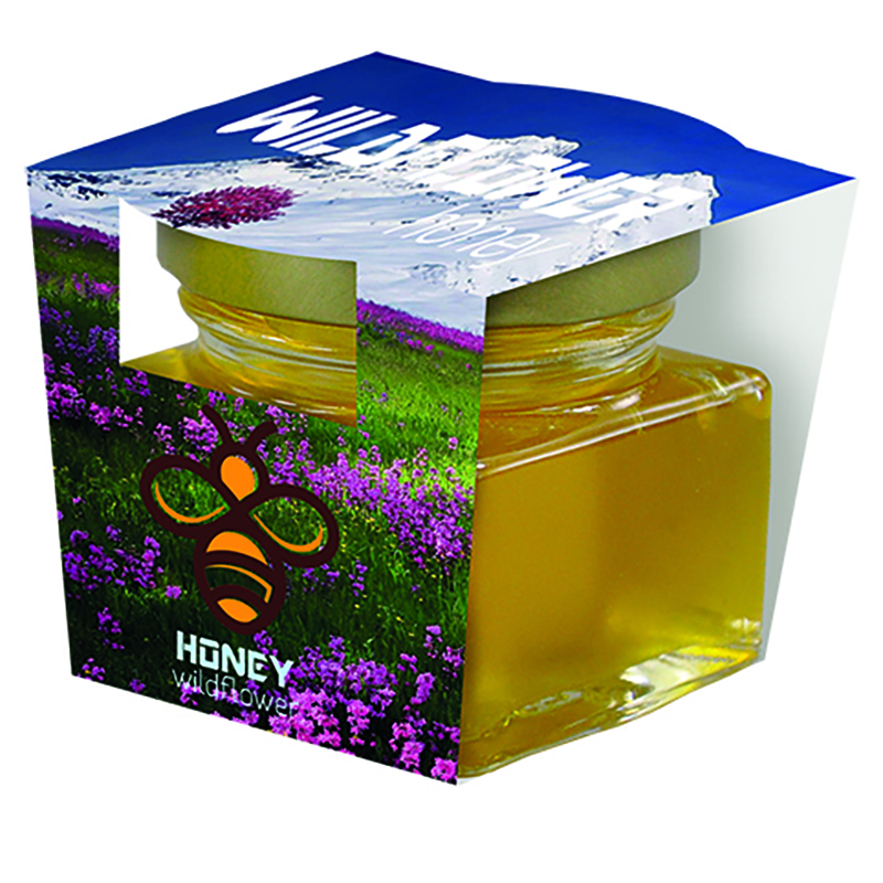 Honig Wildblume, 40ml, Glas mit Metalldeckel und Papierschuber