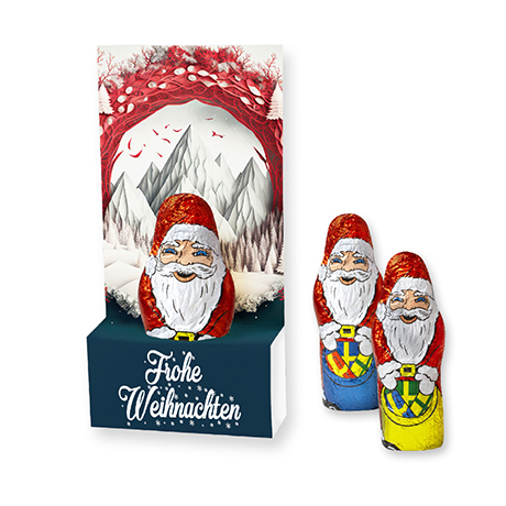 Mini+ Schoko-Weihnachtsmann, ca. 15g, Displaybox