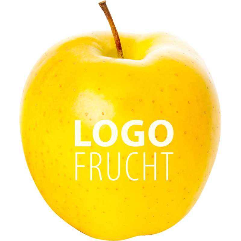 Logo-Apfel Gelb Druck