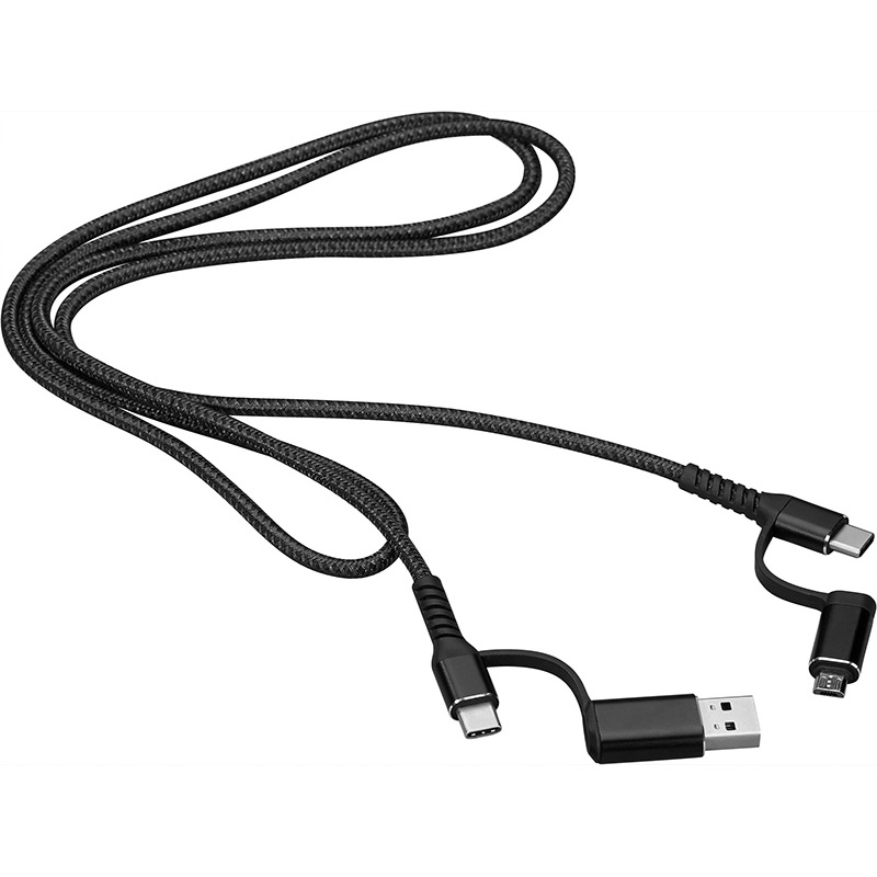 Quick charge Multifunktionskabel 4-in-1 mit USB Typ C und Micro-USB