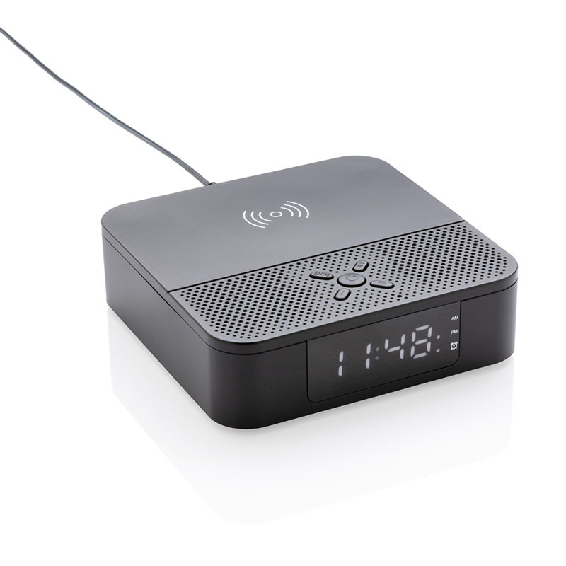 XD Collection Wireless Charging Lautsprecher mit Zeitanzeige