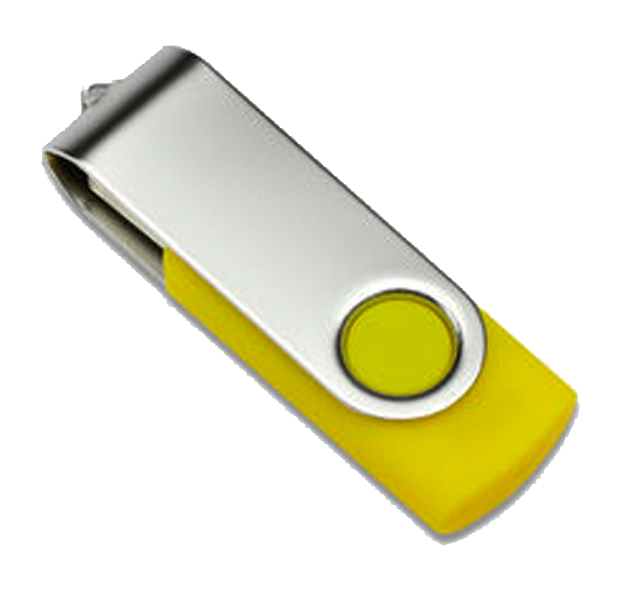 USB Stick TWISTER Modern Gelb