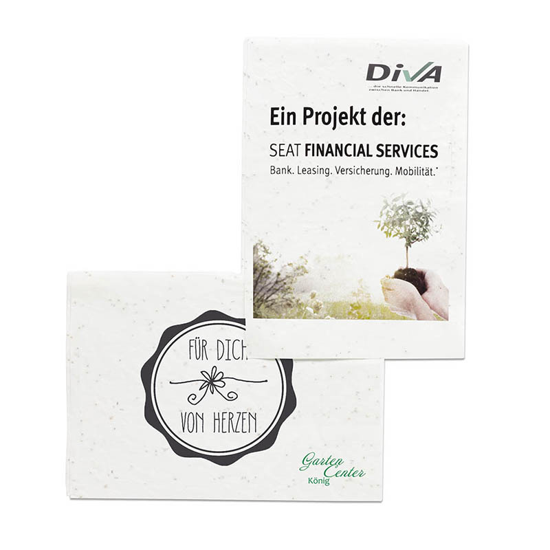 Samenpapier DIN A5 - 21,0 x 14,8 cm - Kräutermischung 4/4-c