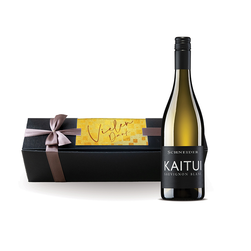 Kaitui Sauvignon Blanc in edler Geschenkbox Braun | Weißwein 12% vol. | 0,75 l | Geschenkbox