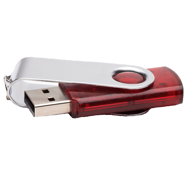 USB Stick Expert Modern Transparent Rot