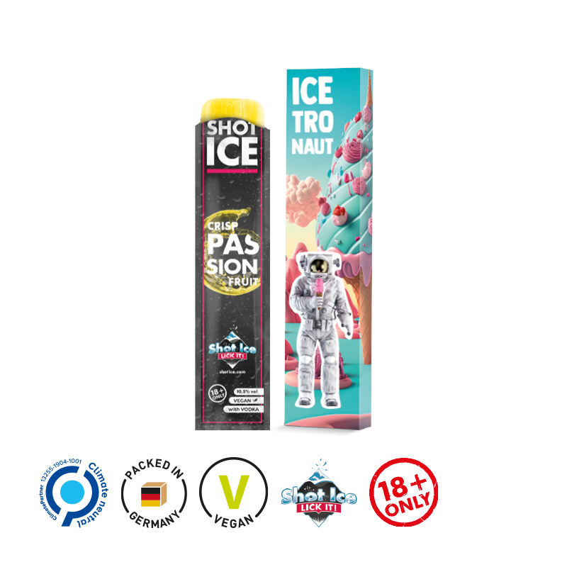 Long Box, Shot Ice - Crisp Passion Fruit 10,5% vol