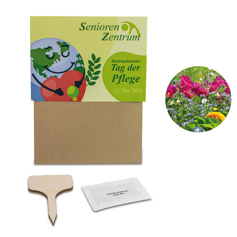 Pflanz-Set - 2er-Set - Sommerblumenmischung / Sonnenblume 